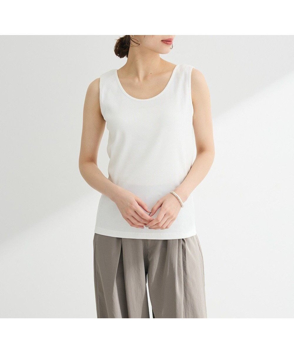 【グリーンパークス/Green Parks】の前後2Way リブタンクトップ 人気、トレンドファッション・服の通販 founy(ファニー) 　ファッション　Fashion　レディースファッション　Fashion for Women　トップス・カットソー　Cut & Sew Tops　キャミソール&ノースリーブ　Camisoles & Sleeveless Tops　おすすめ　Recommended / Our Picks　インナー　Innerwear　キャミソール　Camisole, Spaghetti Strap Top　ジャケット　Jacket, Outerwear　スクエア　Square, Square Shape　タンク　Tank Top, Sleeveless Top　フィット　Fit, Slim Fit　ベーシック　Basic, Essential　ポケット　Pocket, Pocket Detail　ラウンド　Round, Round Neck　再入荷　Restock / Back in Stock　夏　Summer　定番　Standard, Basic Item　春　Spring　S/S・春夏　SS, Spring/Summer, Warm Season　 other-1|ID: prp329100004496772 ipo3291000000031722777