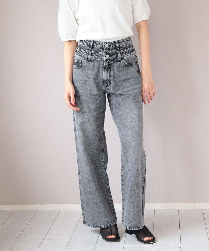 【グリーンパークス/Green Parks】の・ELENCARE DUE Wウエストデニムパンツ インテリア・キッズ・メンズ・レディースファッション・服の通販 founy(ファニー) https://founy.com/ ファッション Fashion レディースファッション Ladies' Fashion Online パンツ Pants デニムパンツ Denim Pants おすすめ Recommend ストレート Straight ダブル Double デニム Denim ポケット Pocket ワイド Wide 夏 Summer 春 Spring S/S・春夏 Ss・Spring/Summer |ID: prp329100004496775 ipo3291000000032620241
