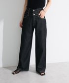【グリーンパークス/Green Parks】の・ELENCARE DUE Wウエストデニムパンツ Black|ID: prp329100004496775 ipo3291000000032620242