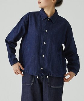 【サキュウ/caqu】の【洗える/リネン混/涼しい】linen coach jacket リンゴデニムコーチジャケット 人気、トレンドファッション・服の通販 founy(ファニー) ファッション Fashion レディースファッション WOMEN アウター Coat Outerwear ジャケット Jackets デニムジャケット Denim Jackets インディゴ Indigo 春 Spring 洗える Washable 軽量 Lightweight ジャケット Jacket ジーンズ Jeans スマート Smart センター Center デニム Denim 定番 Standard ファブリック Fabric リネン Linen A/W・秋冬 Aw・Autumn/Winter・Fw・Fall-Winter S/S・春夏 Ss・Spring/Summer 夏 Summer |ID:prp329100004496781