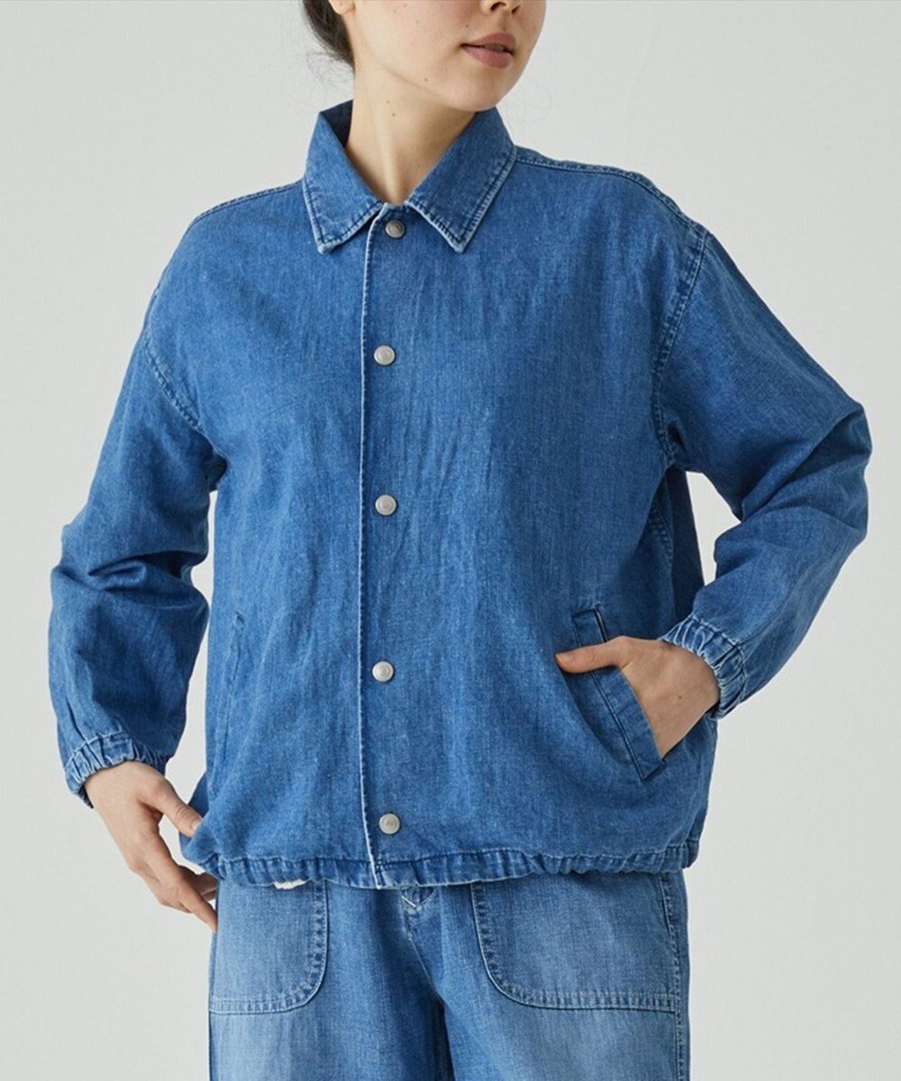 【サキュウ/caqu】の【洗える/リネン混/涼しい】linen coach jacket リンゴデニムコーチジャケット インテリア・キッズ・メンズ・レディースファッション・服の通販 founy(ファニー) 　ファッション　Fashion　レディースファッション　WOMEN　アウター　Coat Outerwear　ジャケット　Jackets　デニムジャケット　Denim Jackets　インディゴ　Indigo　春　Spring　洗える　Washable　軽量　Lightweight　ジャケット　Jacket　ジーンズ　Jeans　スマート　Smart　センター　Center　デニム　Denim　定番　Standard　ファブリック　Fabric　リネン　Linen　A/W・秋冬　Aw・Autumn/Winter・Fw・Fall-Winter　S/S・春夏　Ss・Spring/Summer　夏　Summer　3years|ID: prp329100004496781 ipo3291000000031833257