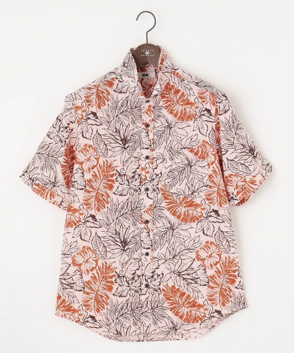 【ジョセフ アブード/JOSEPH ABBOUD / MEN】の【サスティナブルな麻混】コットンリヨセルリネンリーフプリント 半袖シャツ インテリア・キッズ・メンズ・レディースファッション・服の通販 founy(ファニー) 　ファッション　Fashion　メンズファッション　Men's Style Online　トップス・カットソー　Tops/Tshirt/Men　シャツ　Shirts　春　Spring　ショート　Short　シンプル　Simple　ドレープ　Drape　なめらか　Smooth　プリント　Print　半袖　Short Sleeve　羽織　Haori　リーフ　Leaf　ワイヤー　Wire　S/S・春夏　Ss・Spring/Summer　夏　Summer　オレンジ系6|ID: prp329100004497780 ipo3291000000032634618