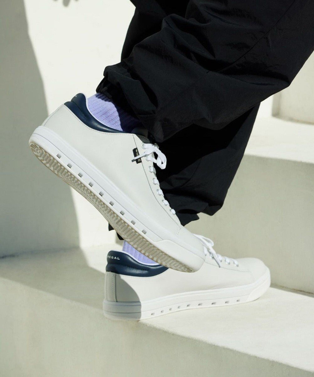 【リーガル フットコミュニティ/REGAL FOOT COMMUNITY / MEN】の【リーガルカジュアル】51DL コートスニーカー「GORE-TEX SURROUND(R)フットウェア」 スニーカー インテリア・キッズ・メンズ・レディースファッション・服の通販 founy(ファニー) 　ファッション　Fashion　メンズファッション　MEN　シューズ・靴　Shoes/Men　スニーカー　Sneakers　シューズ　Shoes　スニーカー　Sneakers　定番　Standard　バランス　Balance　フォルム　Form　ホワイト×ネイビー|ID: prp329100004497782 ipo3291000000032364411