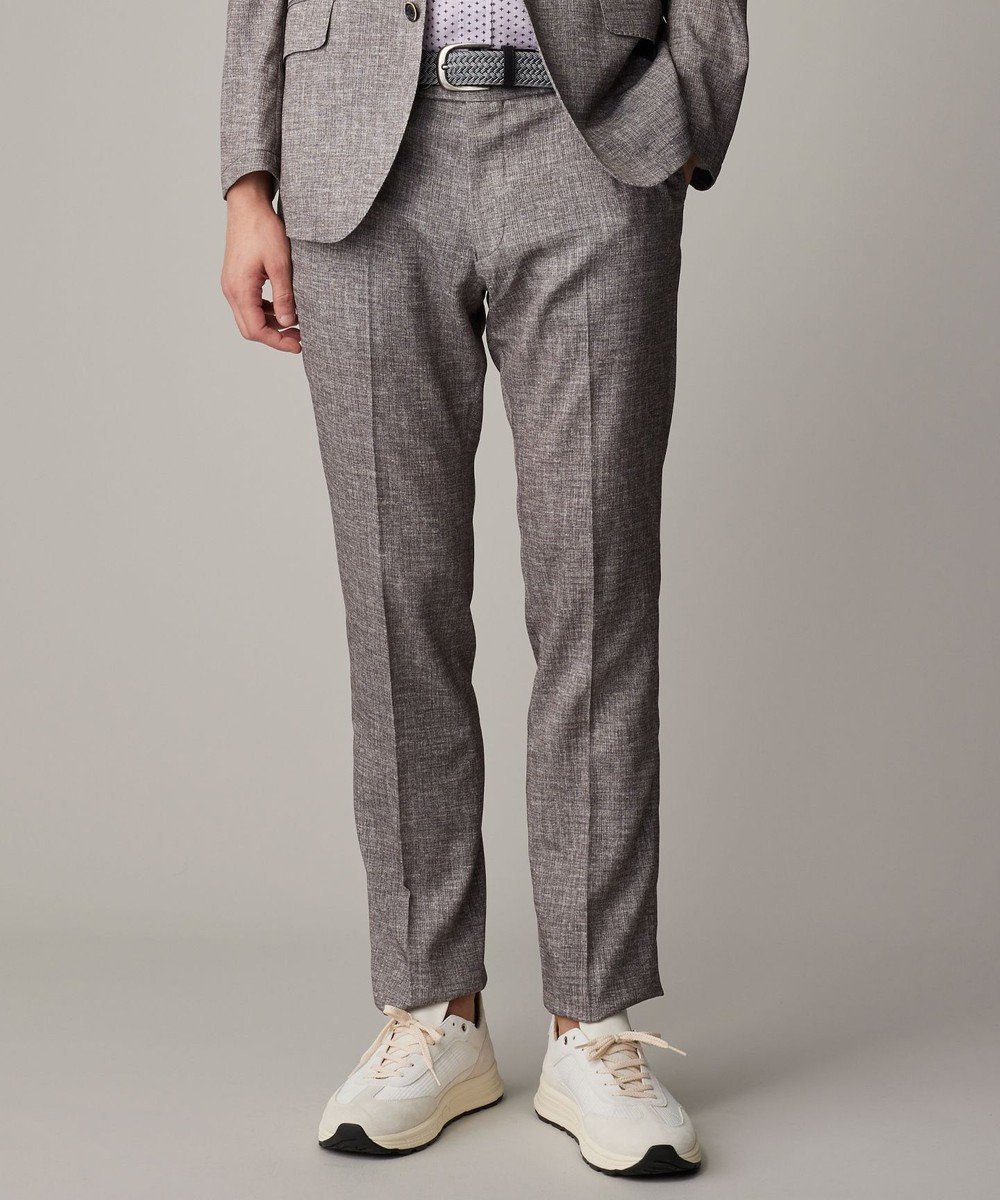 【ジョセフ アブード/JOSEPH ABBOUD / MEN】の清涼感【ウエストも伸びる!/弱撥水/イージーケア/軽量/ストレッチ】クールピケ パンツ インテリア・キッズ・メンズ・レディースファッション・服の通販 founy(ファニー) 　ファッション　Fashion　メンズファッション　Fashion for Men　ボトムス　Bottoms　ウォッシャブル　Machine Washable　春　Spring　吸水　Absorbent, Quick-Dry　軽量　Lightweight, Ultra Light　ストレッチ　Stretch, Stretchy Fabric　スラックス　Slacks, Dress Pants　プリント　Print, Printed Pattern　ミックス　Mix, Mixed Style　S/S・春夏　SS, Spring/Summer, Warm Season　再入荷　Restock / Back in Stock　夏　Summer　グレー系|ID: prp329100004497785 ipo3291000000032634745