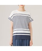 【自由区/JIYU-KU】の【洗える】ハイカウントボーダー カットソー オフ×インク|ID: prp329100004497830 ipo3291000000031975349