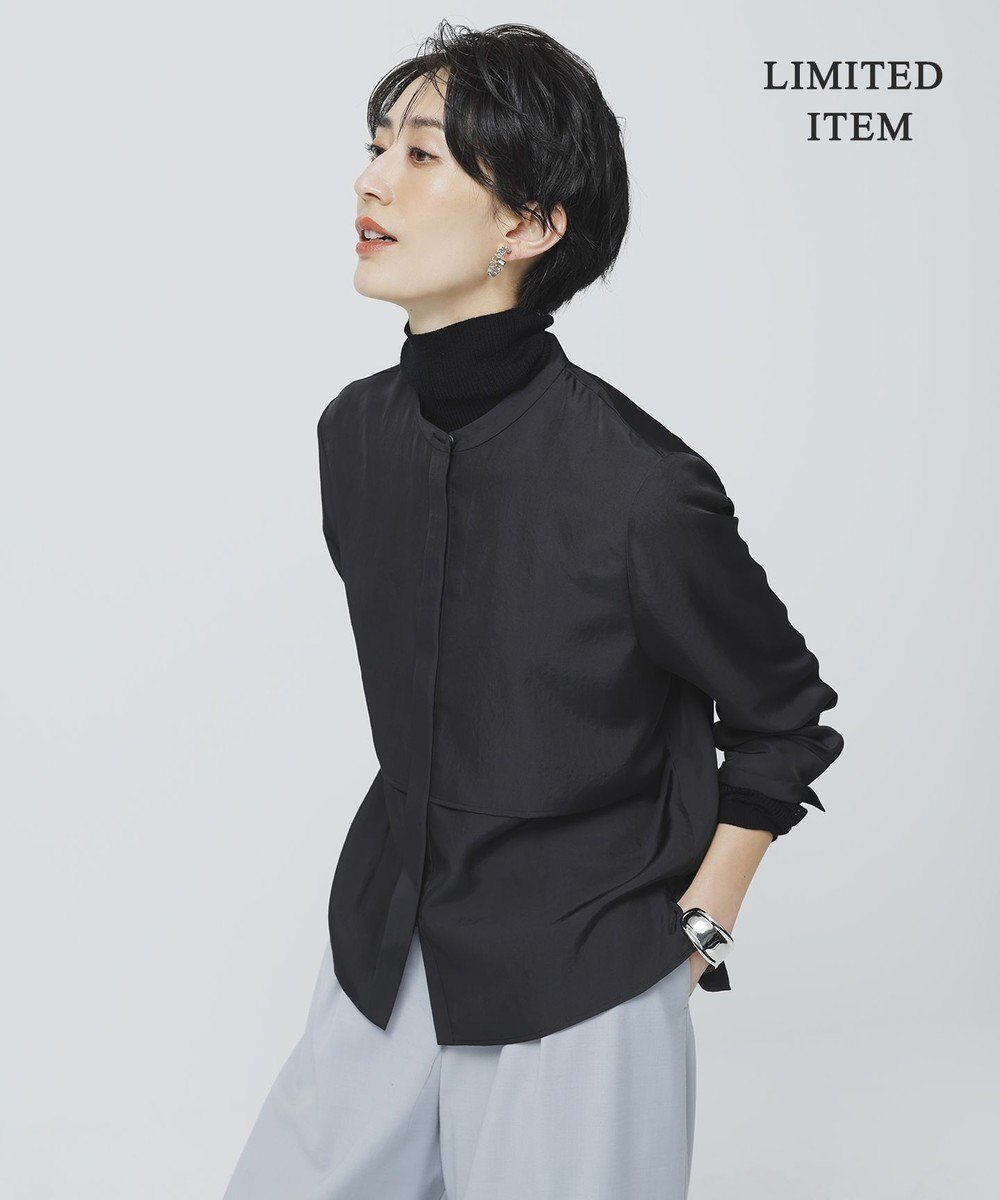 【アイシービー/iCB】の【WEB限定・洗える】シルキーツイル クロップドシャツ インテリア・キッズ・メンズ・レディースファッション・服の通販 founy(ファニー) 　ファッション　Fashion　レディースファッション　WOMEN　トップス・カットソー　Tops/Tshirt　シャツ/ブラウス　Shirts/Blouses　洗える　Washable　クロップド　Cropped　スリット　Slit　ツイル　Twill　バランス　Balance　羽織　Haori　ヨーク　Yoke　A/W・秋冬　Aw・Autumn/Winter・Fw・Fall-Winter　2024年　2024　エレガント 上品　Elegant　2024-2025秋冬・A/W　Aw/Autumn/Winter/Fw/Fall/2024-2025　ブラック系|ID: prp329100004497833 ipo3291000000031730857