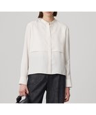 【アイシービー/iCB】の【WEB限定・洗える】シルキーツイル クロップドシャツ オフホワイト系|ID: prp329100004497833 ipo3291000000032638315