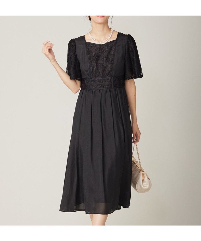 【エニィ スィス/any SiS】の【Lily Calin】グレースフレアスリーブ ドレス インテリア・キッズ・メンズ・レディースファッション・服の通販 founy(ファニー) https://founy.com/ ファッション Fashion レディースファッション Fashion for Women ワンピース Dresses フォーマル・パーティードレス・結婚式用ドレス Elegant & Casual Dresses コルセット Corset, Bustier コンビ Combo, Combination Style サテン Satin, Glossy Fabric シフォン Chiffon, Lightweight Fabric スリーブ Sleeve, Long Sleeve / Short Sleeve トリミング Trimming, Decorative Edge ドレス Dress, One-Piece バランス Balance, Style Balance パール Pearl, Pearl Accent フレア Flare, Flared モチーフ Motif, Design Theme リーフ Leaf, Botanical Leaf レース Lace, Lace Fabric 夏 Summer 春 Spring S/S・春夏 SS, Spring/Summer, Warm Season |ID: prp329100004497861 ipo3291000000034191026