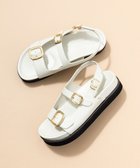 【23区/NIJYUSANKU】の【CLASSY.6月号掲載/杏さん着用】バックル デザイン サンダル アイボリー系|ID: prp329100004497871 ipo3291000000031967410