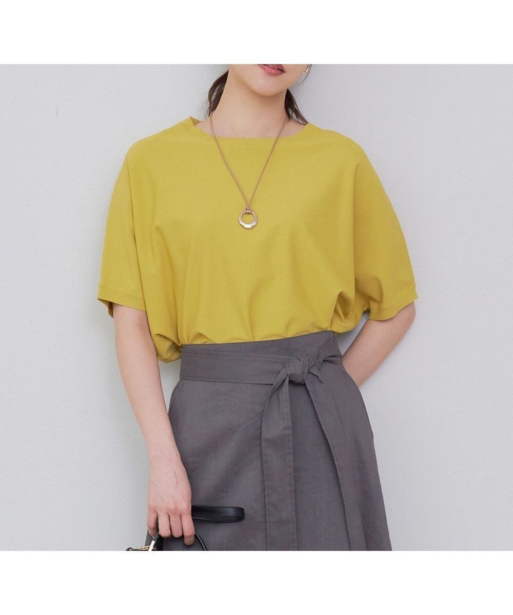 【自由区/JIYU-KU】の【WEB限定カラーあり・接触冷感・UVカット】クレープストレッチドルマン ニット インテリア・キッズ・メンズ・レディースファッション・服の通販 founy(ファニー) 　ファッション　Fashion　レディースファッション　WOMEN　トップス・カットソー　Tops/Tshirt　ニット　Knit Tops　エレガント 上品　Elegant　シンプル　Simple　ストレッチ　Stretch　セーター　Sweater　ドレープ　Drape　ボトム　Bottom　ボーダー　Border　リラックス　Relax　夏　Summer　春　Spring　S/S・春夏　Ss・Spring/Summer　ピスタチオ|ID: prp329100004497872 ipo3291000000031731269
