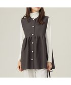 【自由区/JIYU-KU】の【洗える】パールディティールニット ジレ ダークグレー|ID: prp329100004497875 ipo3291000000033846548
