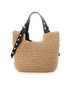 【アンビリオン/UNBILLION】のカシュカシュ cachecache / ドット刺繍ハンドル手編みトート ブラック|ID: prp329100004498248 ipo3291000000031907786