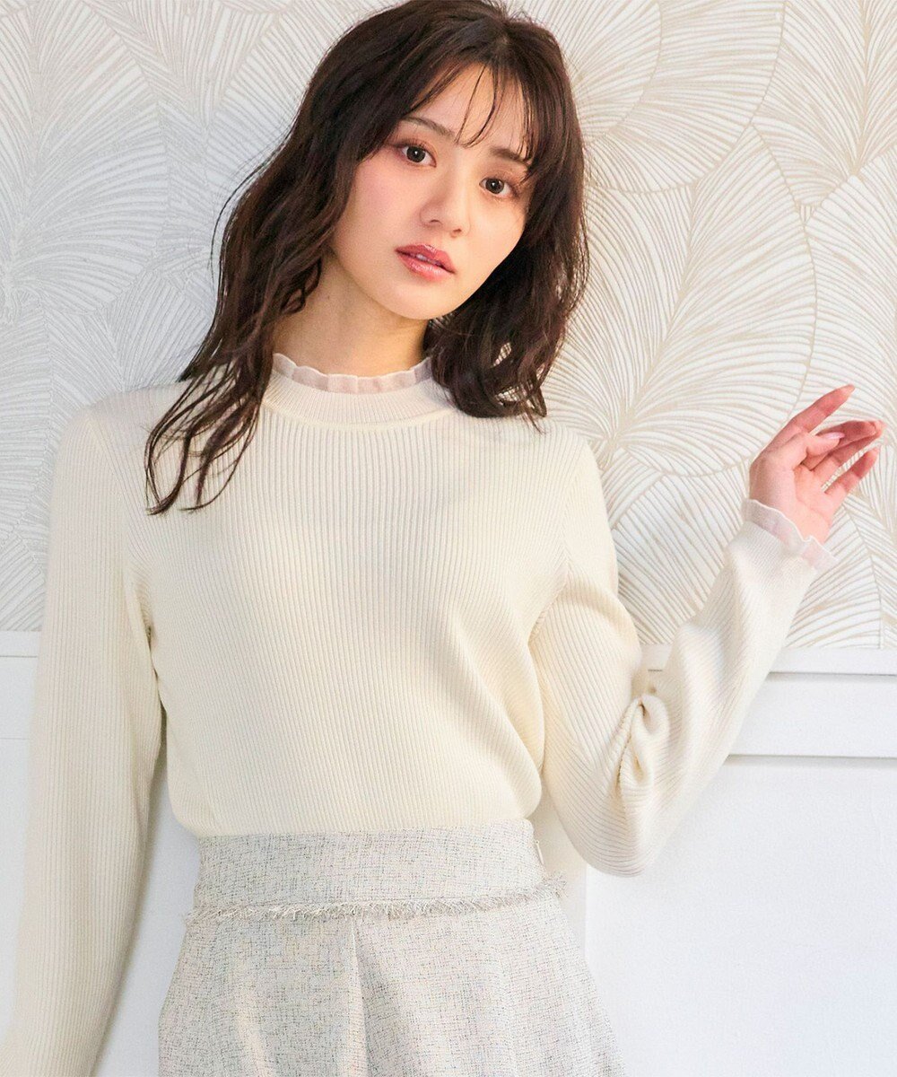 【フェルゥ/Feroux】の【洗える】シアーフリル・ハイネックリブプルオーバー 人気、トレンドファッション・服の通販 founy(ファニー) 　ファッション　Fashion　レディースファッション　WOMEN　トップス・カットソー　Tops/Tshirt　ニット　Knit Tops　プルオーバー　Pullover　インナー　Inner　シアー　Sheer　シンプル　Simple　セーター　Sweater　フリル　Frills　リブニット　Rib Knit　ロング　Long　人気　Popularity　洗える　Washable　A/W・秋冬　Aw・Autumn/Winter・Fw・Fall-Winter　 other-1|ID: prp329100004498290 ipo3291000000031734075