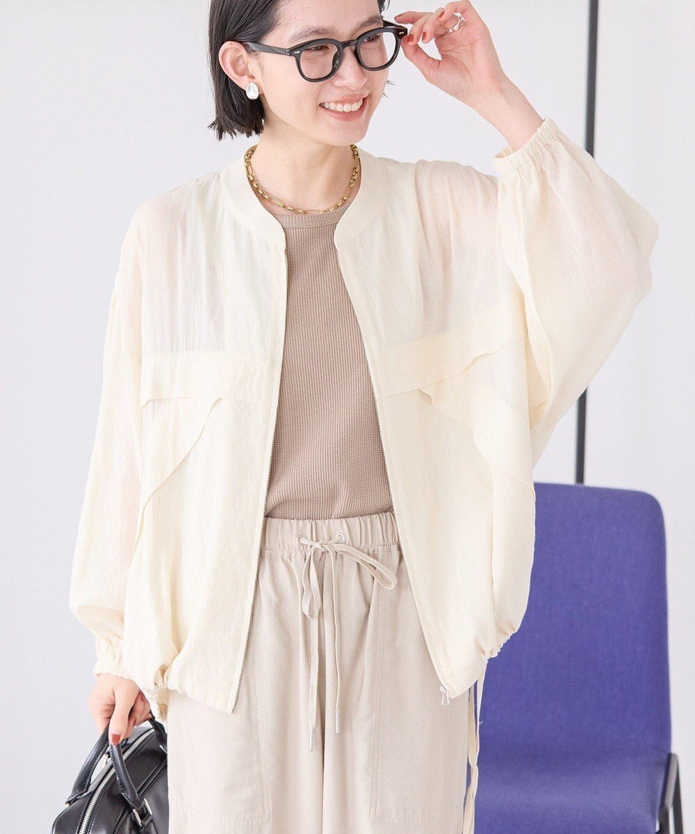 【アメリカンホリック/AMERICAN HOLIC】の接触冷感シアースポーティーブルゾン 人気、トレンドファッション・服の通販 founy(ファニー) 　ファッション　Fashion　レディースファッション　Fashion for Women　アウター　Coat / Outerwear Collection　レディースジャケット・軽アウター　Jackets　ブルゾンジャケット・スポーティアウター　Blouson Jackets　おすすめ　Recommended / Our Picks　シアー　Sheer, See-Through　ジャケット　Jacket, Outerwear　フォルム　Silhouette, Form　ブルゾン　Blouson, Bomber Jacket　ヘムライン　Hemline, Bottom Cut　夏　Summer　春　Spring　S/S・春夏　SS, Spring/Summer, Warm Season　 other-1|ID: prp329100004498509 ipo3291000000032720701