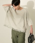 【アメリカンホリック/AMERICAN HOLIC】のフリンジ5分袖ラグランスウェット Light Gray Mixture|ID: prp329100004498535 ipo3291000000031736051