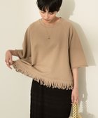 【アメリカンホリック/AMERICAN HOLIC】のフリンジ5分袖ラグランスウェット Beige|ID: prp329100004498535 ipo3291000000031736052