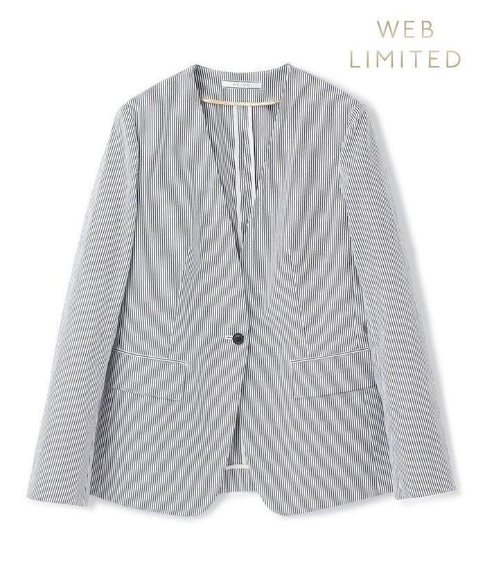 【ベイジ,/BEIGE,】の【洗える・WEB限定】NEMESIA / ソフトサッカーノーカラージャケット インテリア・キッズ・メンズ・レディースファッション・服の通販 founy(ファニー) https://founy.com/ ファッション Fashion レディースファッション Ladies' Fashion Online アウター Coat Outerwear ジャケット Jackets ノーカラージャケット No Collar Leather Jackets ジャケット Jacket 夏 Summer 春 Spring S/S・春夏 Ss・Spring/Summer 洗える Washable |ID: prp329100004498541 ipo3291000000032662278