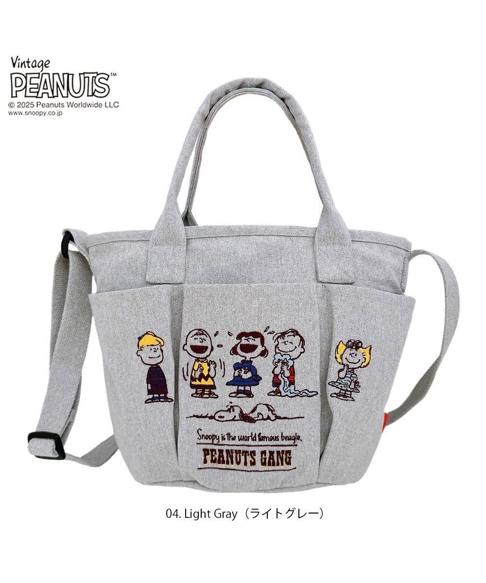 【ルートート/ROOTOTE】の8421【スヌーピー】 IP.デリ.ポケッツ.ピーナッツ-0C インテリア・キッズ・メンズ・レディースファッション・服の通販 founy(ファニー) 　ファッション　Fashion　レディースファッション　Fashion for Women　バッグ　Bags　カメラ　Camera Accessories　カラフル　Colorful Design　傘　Umbrella, Parasol　ショルダー　Shoulder, Shoulder Strap　ドット　Polka Dot, Dot Pattern　ネップ　Nepp, Slub Yarn　バケツ　Bucket, Bucket Style　ポケット　Pocket, Pocket Detail　新作・新入荷　New Arrivals / New In　04:ライトグレー|ID: prp329100004498544 ipo3291000000032742472
