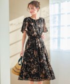 【ティアクラッセ/Tiaclasse】の【小倉優子さん着用・洗える】大花柄シフォンワンピース ブラック|ID: prp329100004498550 ipo3291000000031736116
