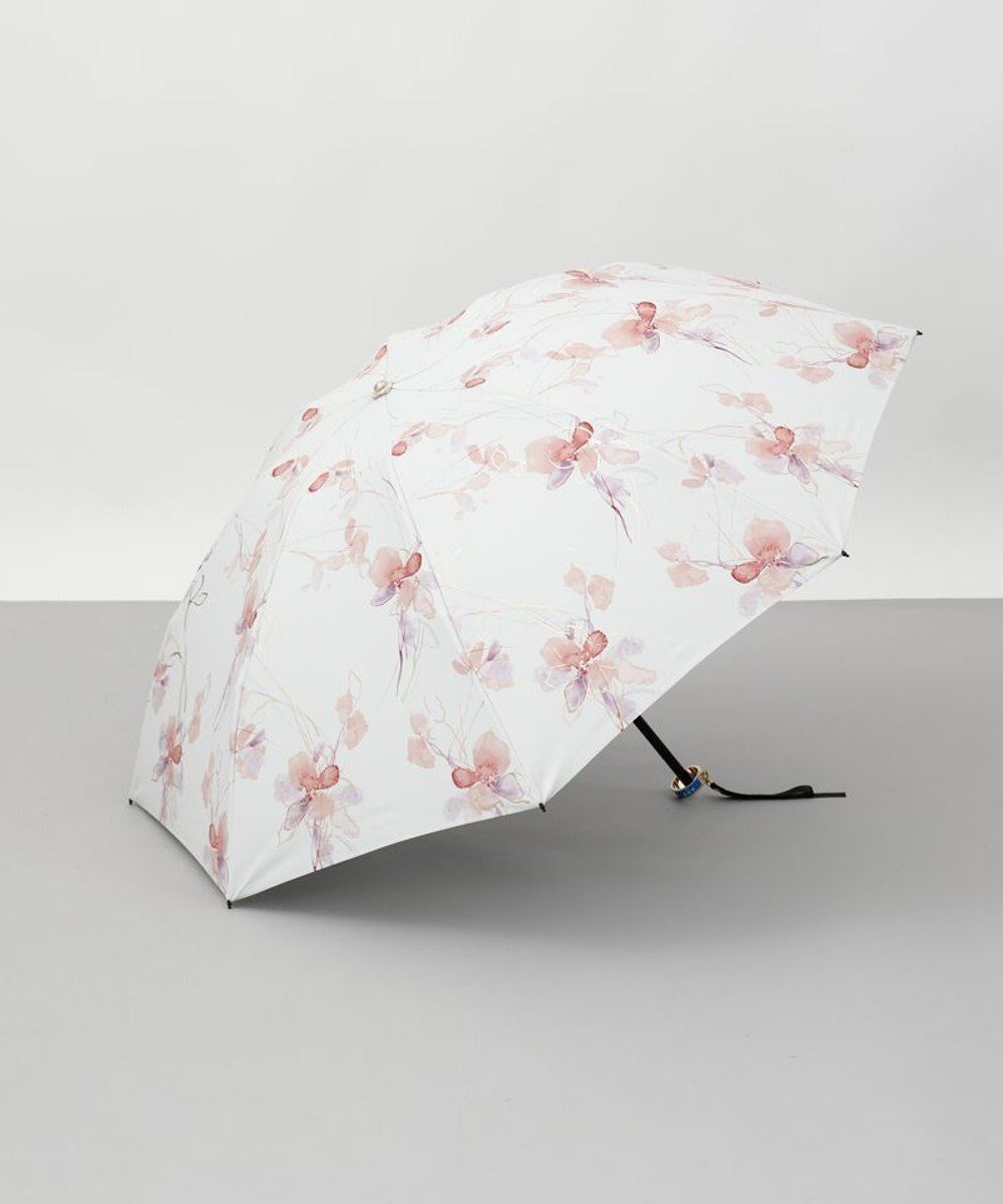 【アウロラ/AURORA】のJILL STUART(ジル スチュアート)グラデーションフラワープリント晴雨兼用傘(折りたたみ傘) インテリア・キッズ・メンズ・レディースファッション・服の通販 founy(ファニー) 　ファッション　Fashion　レディースファッション　Fashion for Women　レイングッズ・傘・晴雨兼用傘　Umbrellas & Rain Gear　クール　Cool, Chic　フェミニン　Feminine, Girly　プリント　Print, Printed Pattern　傘　Umbrella, Parasol　日傘　Parasol, UV Umbrella　レッド|ID: prp329100004498587 ipo3291000000032742892