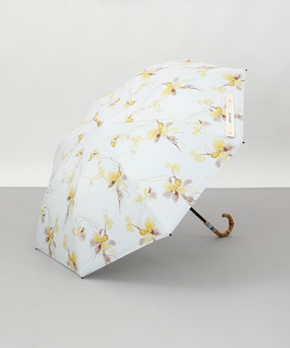 【アウロラ/AURORA】のJILL STUART(ジル スチュアート)グラデーションフラワープリント晴雨兼用傘(折りたたみ傘) インテリア・キッズ・メンズ・レディースファッション・服の通販 founy(ファニー) 　ファッション　Fashion　レディースファッション　Fashion for Women　レイングッズ・傘・晴雨兼用傘　Umbrellas & Rain Gear　クール　Cool, Chic　コンパクト　Compact, Small Size　バンブー　Bamboo, Bamboo Material　フェミニン　Feminine, Girly　フラット　Flat, Flat Shoes　プリント　Print, Printed Pattern　傘　Umbrella, Parasol　旅行　Travel　日傘　Parasol, UV Umbrella　ビジネス 仕事 通勤　Business / Work / Commuting　イエロー|ID: prp329100004498593 ipo3291000000032742940