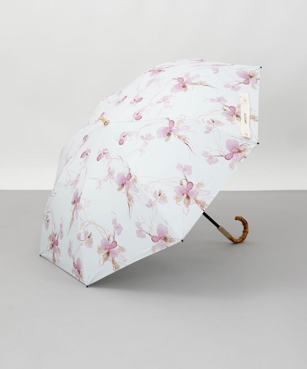 【アウロラ/AURORA】のJILL STUART(ジル スチュアート)グラデーションフラワープリント晴雨兼用傘(折りたたみ傘) インテリア・キッズ・メンズ・レディースファッション・服の通販 founy(ファニー) 　ファッション　Fashion　レディースファッション　Fashion for Women　レイングッズ・傘・晴雨兼用傘　Umbrellas & Rain Gear　クール　Cool, Chic　コンパクト　Compact, Small Size　バンブー　Bamboo, Bamboo Material　フェミニン　Feminine, Girly　フラット　Flat, Flat Shoes　プリント　Print, Printed Pattern　傘　Umbrella, Parasol　旅行　Travel　日傘　Parasol, UV Umbrella　ビジネス 仕事 通勤　Business / Work / Commuting　ピンク|ID: prp329100004498593 ipo3291000000032742944