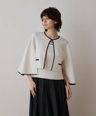 【グレース コンチネンタル/GRACE CONTINENTAL】のバイカラースリットニットカーディガン ホワイト|ID: prp329100004498621 ipo3291000000032743075