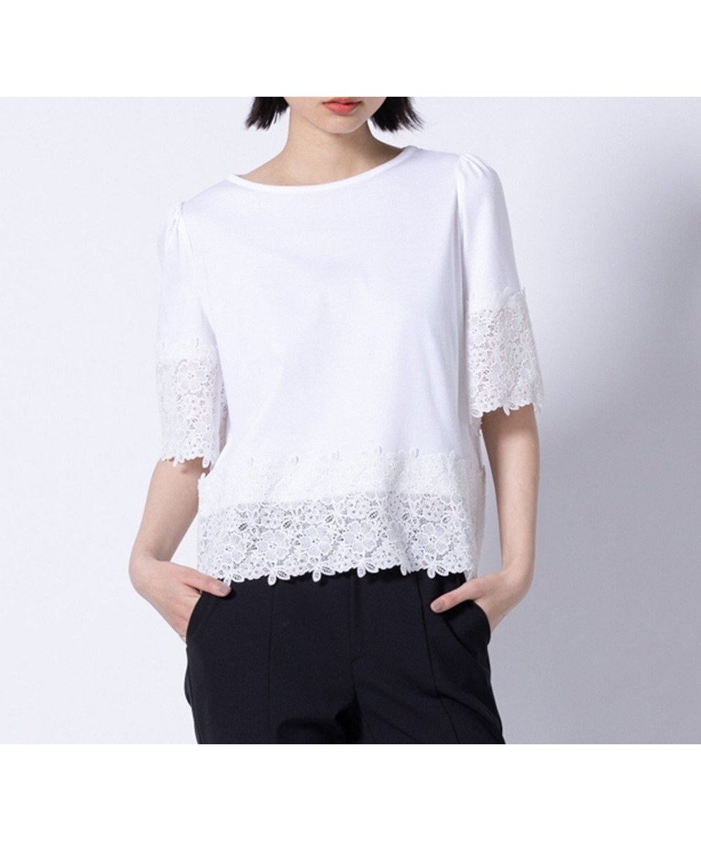 【トッカ/TOCCA】の【洗える】FLOWER PATTERN LACE トップス 人気、トレンドファッション・服の通販 founy(ファニー) 　ファッション　Fashion　レディースファッション　WOMEN　トップス・カットソー　Tops/Tshirt　シャツ/ブラウス　Shirts/Blouses　ロング / Tシャツ　T-Shirts　カットソー　Cut and Sewn　NEW・新作・新着・新入荷　New Arrivals　2025年　2025　2025春夏・S/S　Ss,Spring/Summer,2025　カットソー　Cut And Sew　夏　Summer　春　Spring　S/S・春夏　Ss・Spring/Summer　洗える　Washable　 other-1|ID: prp329100004498659 ipo3291000000031736855
