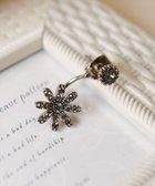 【ティアクラッセ/Tiaclasse】の【金属アレルギー対応】フラワーキャッチピアス ブラック|ID: prp329100004498669 ipo3291000000036005478