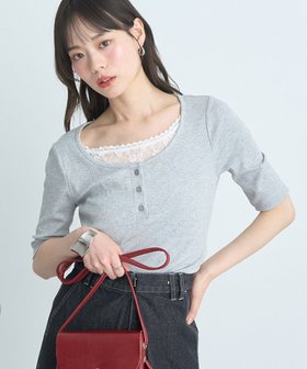 【アースミュージックアンドエコロジー/earth music&ecology】のレースレイヤードリブプルオーバー 人気、トレンドファッション・服の通販 founy(ファニー) ファッション Fashion レディースファッション Ladies' Fashion Online トップス・カットソー Tops/Tshirt シャツ/ブラウス Shirts/Blouses ロング / Tシャツ T-Shirts プルオーバー Pullover カットソー Cut and Sewn おすすめ Recommend カットソー Cut And Sew コンパクト Compact シャーリング Shirring デコルテ Decolletage フィット Fit ポケット Pocket ラウンド Round レース Race 夏 Summer 春 Spring S/S・春夏 Ss・Spring/Summer |ID:prp329100004498674
