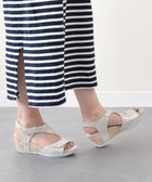 【インター ショシュール/INTER-CHAUSSURES】の【BUSSOLA】ベルクロウェッジヒールサンダル シルバー|ID: prp329100004498680 ipo3291000000032686364
