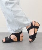【インター ショシュール/INTER-CHAUSSURES】の【BUSSOLA】ベルクロウェッジヒールサンダル ブラック|ID: prp329100004498680 ipo3291000000032686365