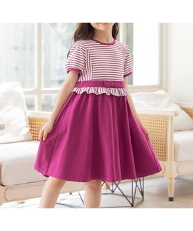 【組曲 / KIDS/KUMIKYOKU】の【110-140㎝】マリンボーダー ワンピース 人気、トレンドファッション・服の通販 founy(ファニー) ファッション Fashion キッズファッション Fashion for Kids ワンピース Dresses ギャザー Gathered, Ruffled ボーダー Border, Stripe リボン Ribbon, Bow エレガント 上品 Elegant 夏 Summer 春 Spring S/S・春夏 SS, Spring/Summer, Warm Season 無地 Plain, Solid Color |ID:prp329100004499306