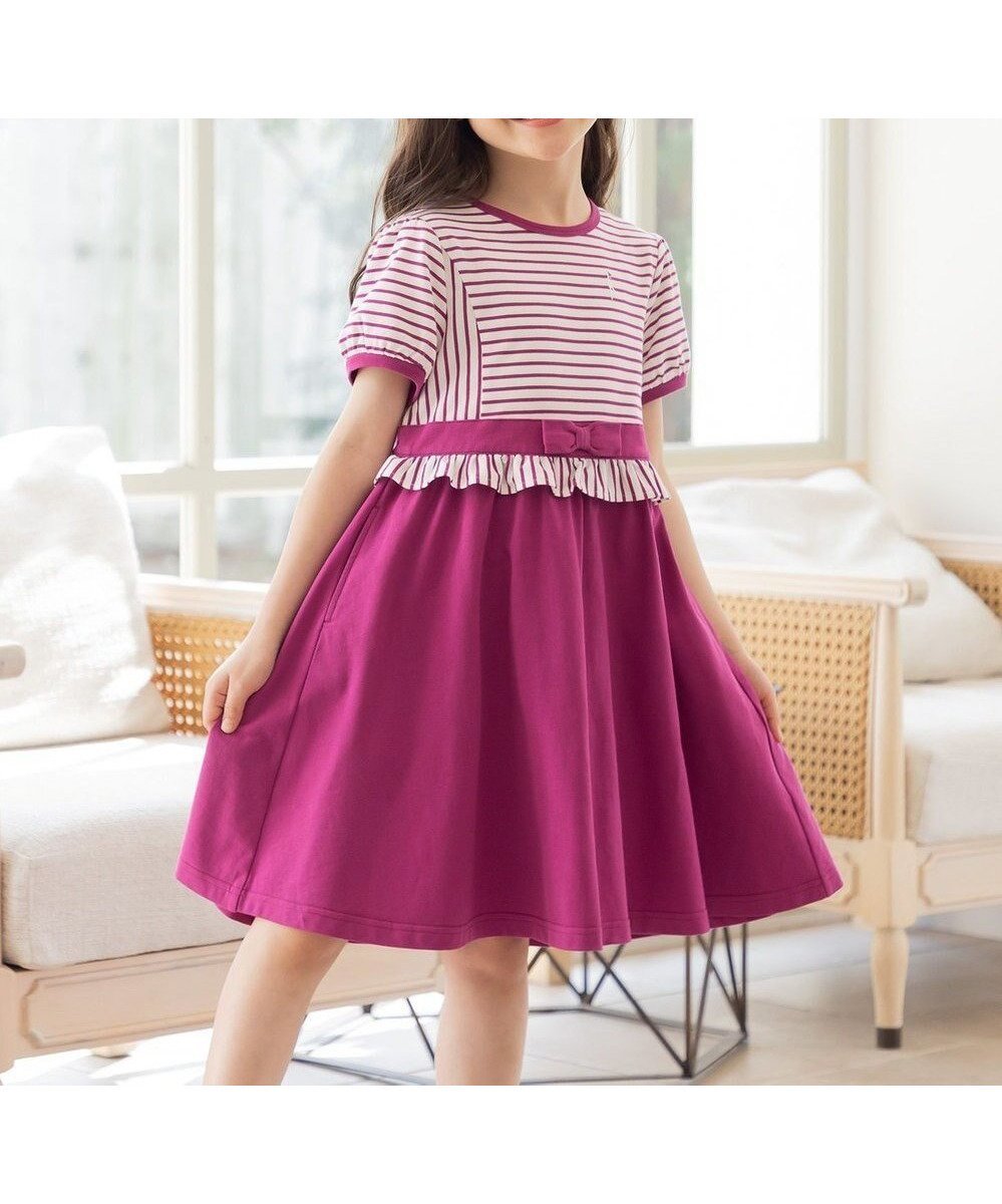 【組曲 / KIDS/KUMIKYOKU】の【110-140㎝】マリンボーダー ワンピース 人気、トレンドファッション・服の通販 founy(ファニー) ファッション Fashion キッズファッション Fashion for Kids ワンピース Dresses ギャザー Gathered, Ruffled ボーダー Border, Stripe リボン Ribbon, Bow エレガント 上品 Elegant 夏 Summer 春 Spring S/S・春夏 SS, Spring/Summer, Warm Season 無地 Plain, Solid Color other-1|ID: prp329100004499306 ipo3291000000034294926