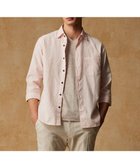 【ジョセフ アブード/JOSEPH ABBOUD / MEN】の【サスティナブル・7分袖】コットンリヨセルリネンコードストライプ シャツ オレンジ系1|ID: prp329100004499330 ipo3291000000032634496