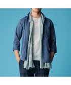 【ジョセフ アブード/JOSEPH ABBOUD / MEN】の【サスティナブル・7分袖】コットンリヨセルリネンコードストライプ シャツ ダルブルー系1|ID: prp329100004499330 ipo3291000000032634498