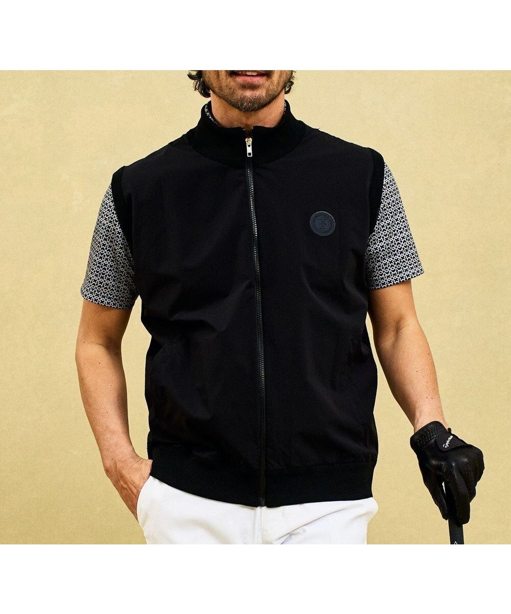 【23区 ゴルフ/23区GOLF / MEN】の【MEN】【ウォッシャブル】軽くて通気性抜群のハイブリッドなニットコンビベスト インテリア・キッズ・メンズ・レディースファッション・服の通販 founy(ファニー) 　ファッション　Fashion　メンズファッション　MEN　アウター　Coats Outerwear/Men　ウォッシャブル　Washable　春　Spring　軽量　Lightweight　ジャケット　Jacket　スタイリッシュ　Stylish　ストレッチ　Stretch　タフタ　Taffeta　ベスト　Vest　メッシュ　Mesh　S/S・春夏　Ss・Spring/Summer　夏　Summer　ゴルフ　Golf　ブラック系|ID: prp329100004499336 ipo3291000000031742863