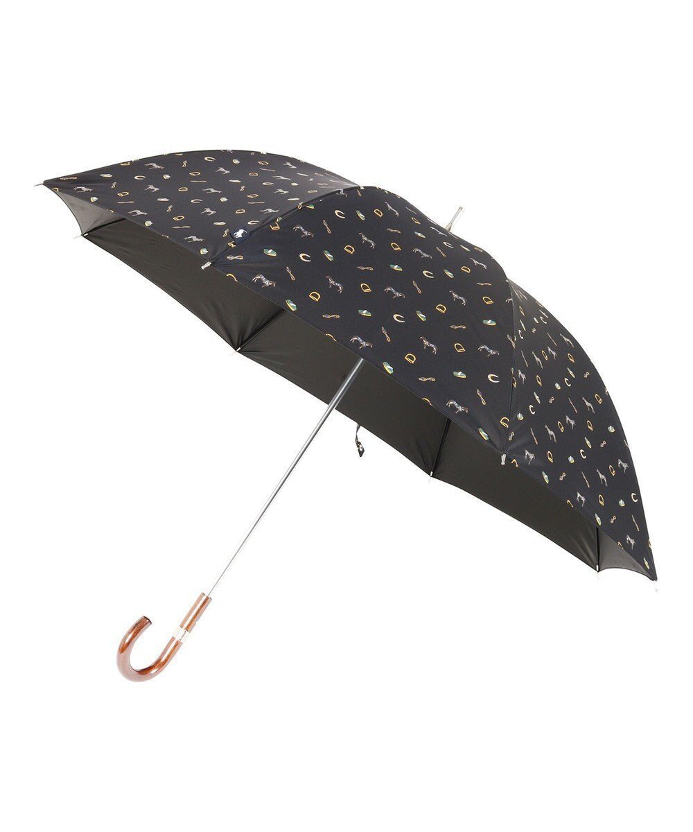 【ムーンバット/MOONBAT】のPOLO RALPH LAUREN 晴雨兼用 長傘 馬具 ユニセックス ワイドサイズ 日傘 一級遮光 遮熱 UV インテリア・キッズ・メンズ・レディースファッション・服の通販 founy(ファニー) 　ファッション　Fashion　レディースファッション　WOMEN　傘 / レイングッズ　Umbrellas/Rainwear　アイビー　Ivy　ニューヨーク　New York　ワイド　Wide　傘　Umbrella　日傘　Parasol　ブラック|ID: prp329100004499441 ipo3291000000031744297