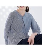 【エニィ スィス/any SiS】の【洗える】シルケットジャージーストライプ ブラウス ネイビーストライプ|ID: prp329100004499703 ipo3291000000031977762