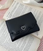 【ウィゴー/WEGO】のフリルデザインハートメタルウォレット ブラック|ID: prp329100004499950 ipo3291000000032099345