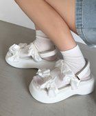 【ウィゴー/WEGO】のメニーリボンサンダル ホワイト|ID: prp329100004499981 ipo3291000000032097991
