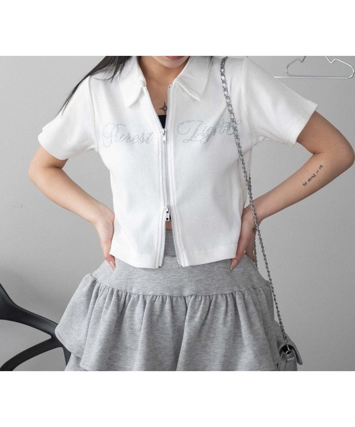 【ウィゴー/WEGO】のラインストーンロゴWZIPトップス インテリア・キッズ・メンズ・レディースファッション・服の通販 founy(ファニー) https://founy.com/ ファッション Fashion レディースファッション WOMEN トップス・カットソー Tops/Tshirt シャツ/ブラウス Shirts/Blouses ロング / Tシャツ T-Shirts カットソー Cut and Sewn インナー Inner 春 Spring カットソー Cut And Sew コンパクト Compact ショート Short シンプル Simple ストーン Stone スマホ Smartphone フロント Front S/S・春夏 Ss・Spring/Summer おすすめ Recommend 夏 Summer |ID: prp329100004499983 ipo3291000000032098005