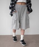 【ウィゴー/WEGO】のスウェットカーゴハーフパンツ 杢グレー|ID: prp329100004499986 ipo3291000000031994357