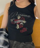 【ウィゴー/WEGO】のラインストーンハートグラフィックタンク ブラック|ID: prp329100004499990 ipo3291000000032098029
