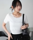 【ウィゴー/WEGO】のロゴレースちびT 人気、トレンドファッション・服の通販 founy(ファニー) ファッション Fashion レディースファッション Ladies' Fashion Online トップス・カットソー Tops/Tshirt シャツ/ブラウス Shirts/Blouses ロング / Tシャツ T-Shirts カットソー Cut and Sewn カットソー Cut And Sew ショート Short ストーン Stone スマホ Smartphone トレンド Trend フリル Frills レース Race 半袖 Short Sleeve 夏 Summer 春 Spring S/S・春夏 Ss・Spring/Summer thumbnail ホワイト|ID: prp329100004499992 ipo3291000000032594077