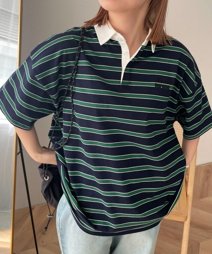 【ウィゴー/WEGO】のボーダーラガーシャツ インテリア・キッズ・メンズ・レディースファッション・服の通販 founy(ファニー) https://founy.com/ ファッション Fashion レディースファッション WOMEN トップス・カットソー Tops/Tshirt シャツ/ブラウス Shirts/Blouses ロング / Tシャツ T-Shirts カットソー Cut and Sewn おすすめ Recommend カットソー Cut And Sew ショート Short スマホ Smartphone デニム Denim トレンド Trend ボトム Bottom ボーダー Border 今季 This Season 半袖 Short Sleeve 夏 Summer 春 Spring S/S・春夏 Ss・Spring/Summer |ID: prp329100004499996 ipo3291000000032275571