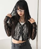 【ウィゴー/WEGO】のレースダブルジップパーカー ブラック|ID: prp329100004499997 ipo3291000000031829198