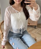 【ウィゴー/WEGO】のレースリボンカーディガン ホワイト|ID: prp329100004499999 ipo3291000000032594103