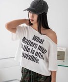 【ウィゴー/WEGO】のグラフィックオフショルショートT ホワイト|ID: prp329100004500002 ipo3291000000032260958