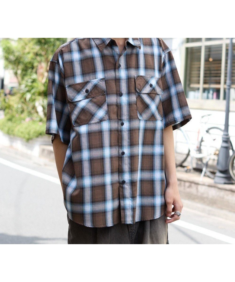 【ウィゴー/WEGO】の【ユニセックス着用ITEM/SMLサイズ展開】オンブレチェックシャツ(SS) インテリア・キッズ・メンズ・レディースファッション・服の通販 founy(ファニー) 　ファッション　Fashion　レディースファッション　WOMEN　トップス・カットソー　Tops/Tshirt　シャツ/ブラウス　Shirts/Blouses　春　Spring　カーゴパンツ　Cargo Pants　ガーリー　Girly　グラデーション　Gradation　コンパクト　Compact　今季　This Season　スマホ　Smartphone　タンク　Tank　チェック　Check　デニム　Denim　トレンド　Trend　ハーフ　Half　ビッグ　Big　ポケット　Pocket　半袖　Short Sleeve　羽織　Haori　ミニスカート　Mini Skirt　リラックス　Relax　ルーズ　Loose　S/S・春夏　Ss・Spring/Summer　おすすめ　Recommend　夏　Summer　柄5|ID: prp329100004500006 ipo3291000000032192929